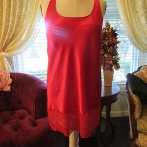 RARE VNTG 90's  Victoria Secret Red Lace Chemise